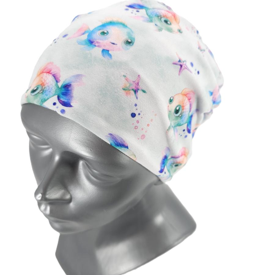 Wendebeanie bunte Fische